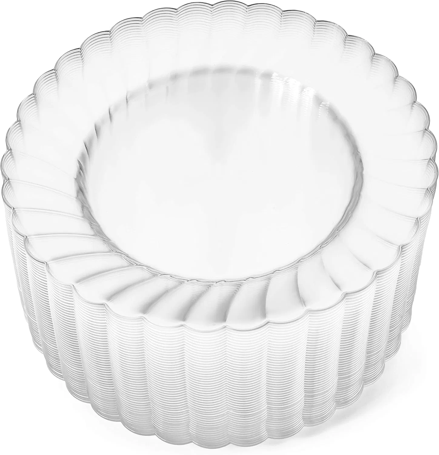 Premium Clear Round Hard Plastic Plates for Event Hosting