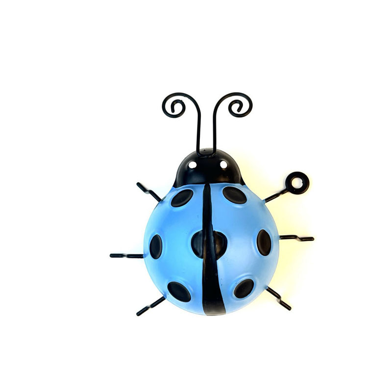 Factory Price Simulated Iron Beetle Ladybug Outdoor Crafts Sculpture Courtyard Decoration