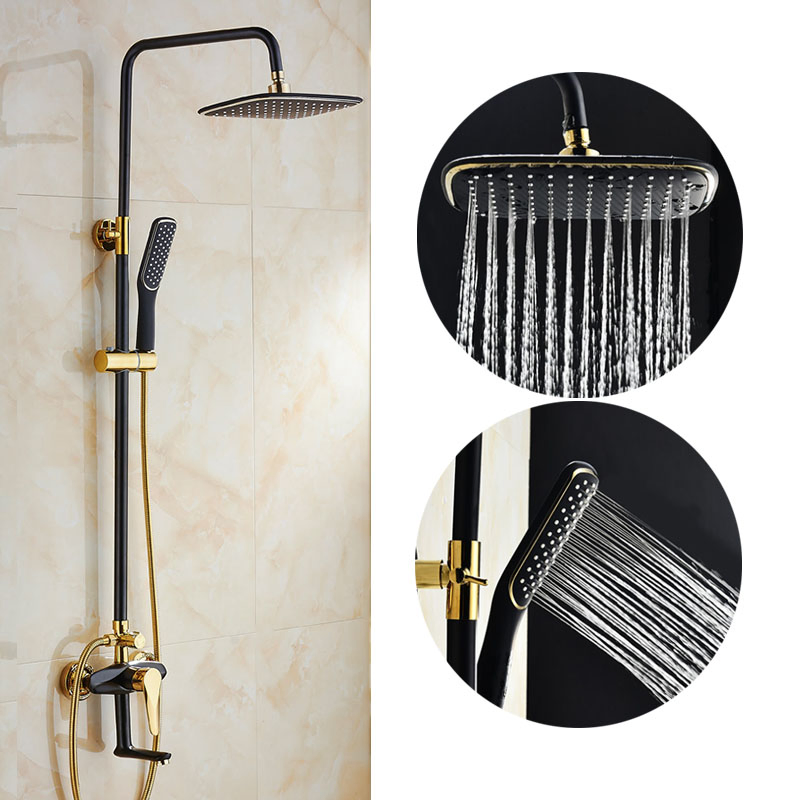 High Pressure Rain Shower Head Set - Anti-Clogging Nozzles for Strong Flow
