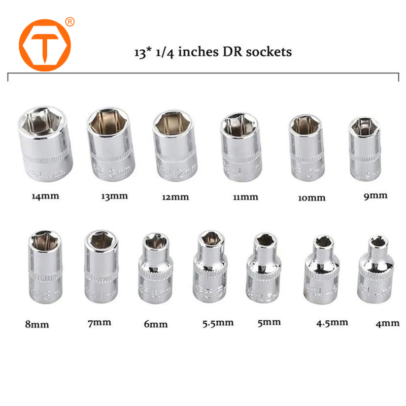 Набор адаптеров и головок Sinotools 1/4 дюйма, 46 предметов