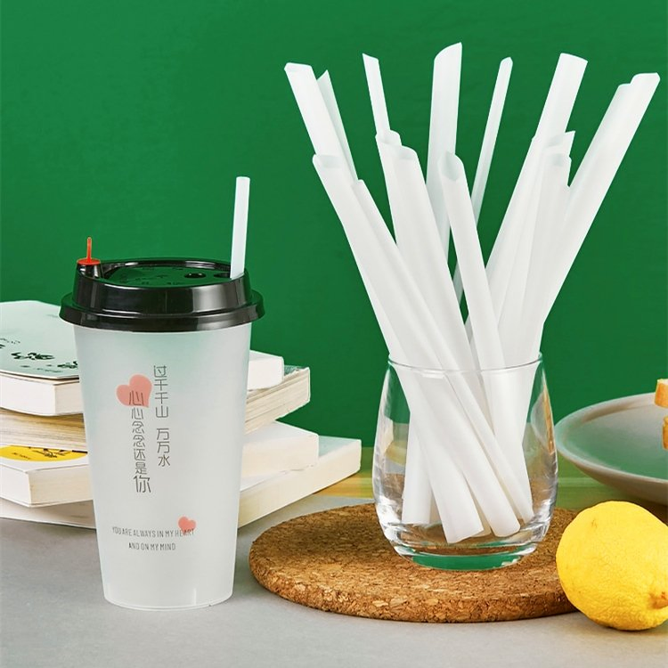 Disposable Milk Tea Juice Coffee Straight Pointed Elongated Plastic Straw