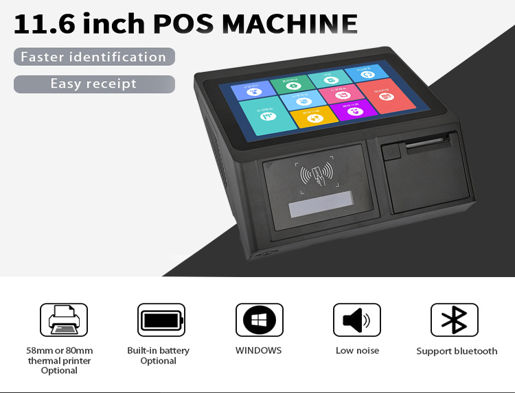 11.6inch 80mm Printer Aio Windows Touch POS Terminal Hcc-T2180