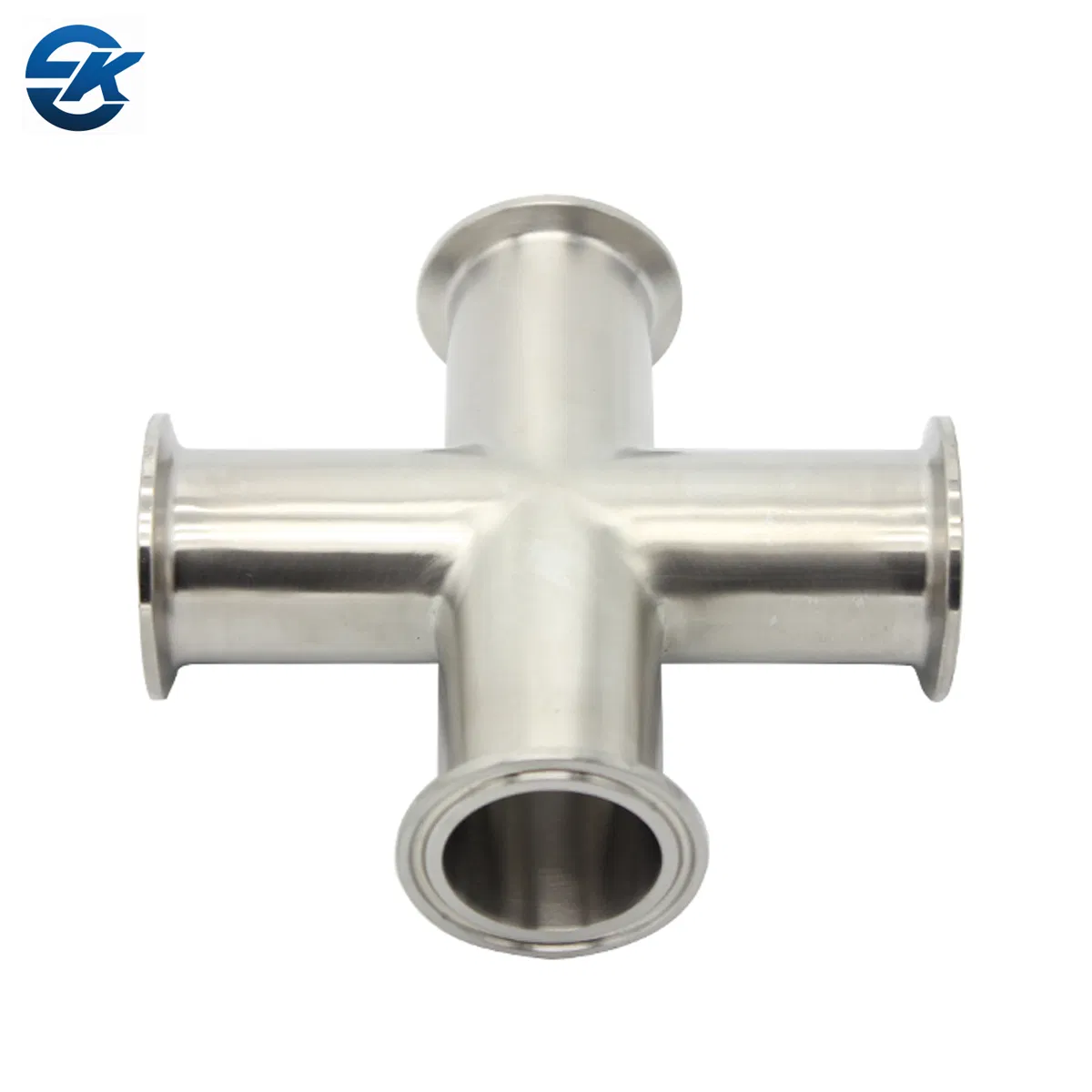 Stainless Steel 304 316L Sanitary Pipe Fitting 4 Way Tri Clamp Cross Tube