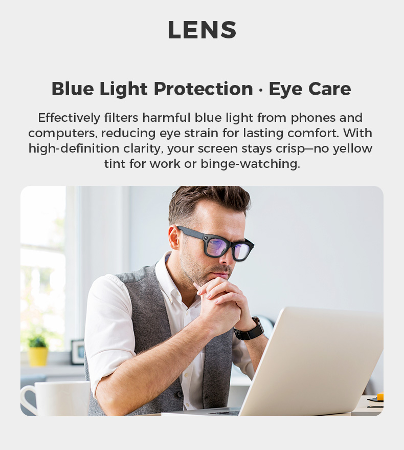 1080P 5MP Ai Smart Glasses - Make Phone Calls, Record Videos, Take Photos, Play English for Influencers, Switch Between Voices, Support Simultaneous Translation