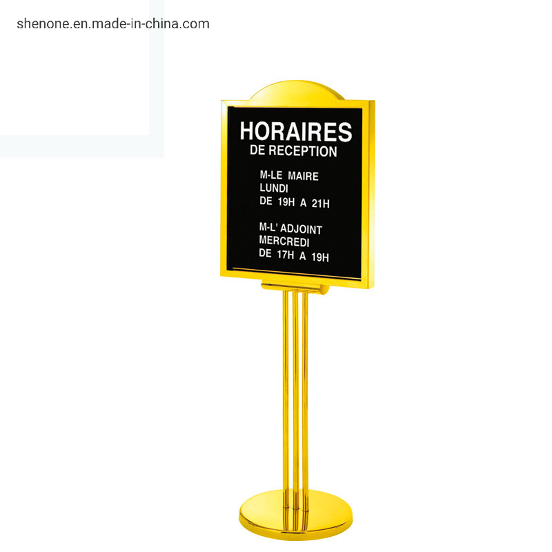Shenone A4 Silver/Black Heavy Duty Pedestal Poster Sign Stand
