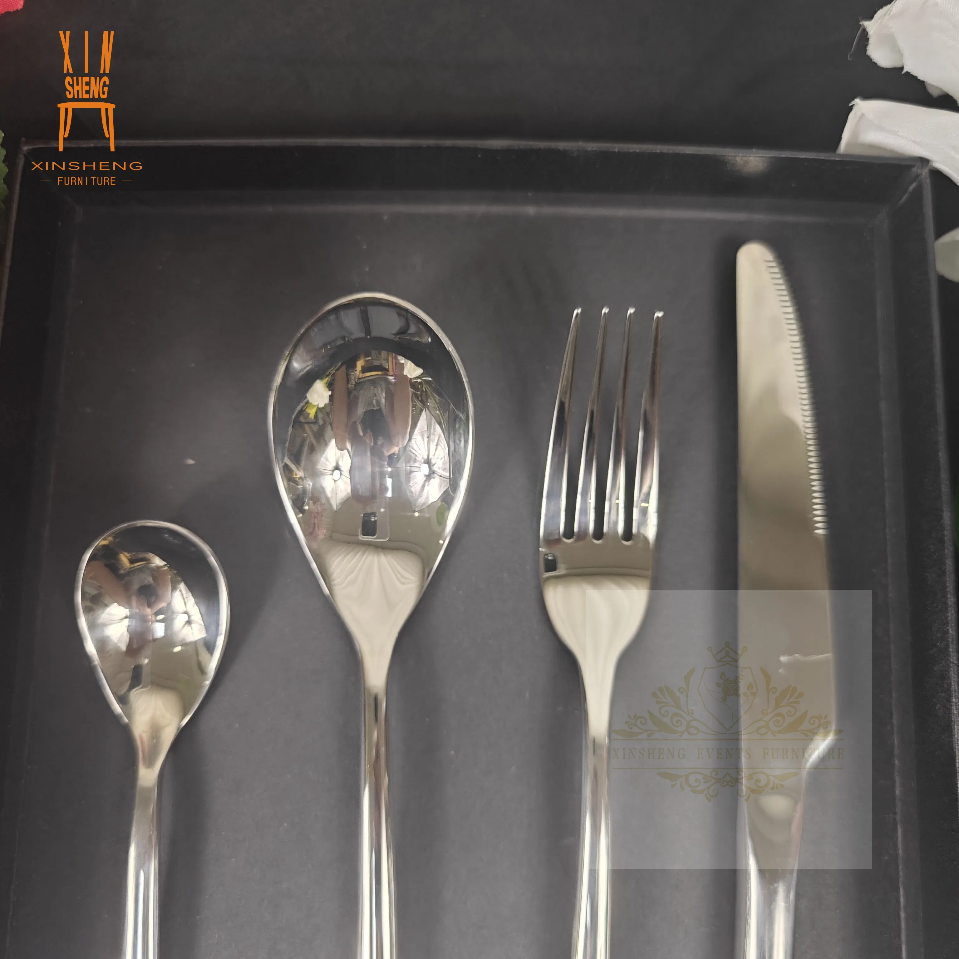 High Quality Stainless Steel Silver Knife Fork Spoon Cutlery for Banquet and Party