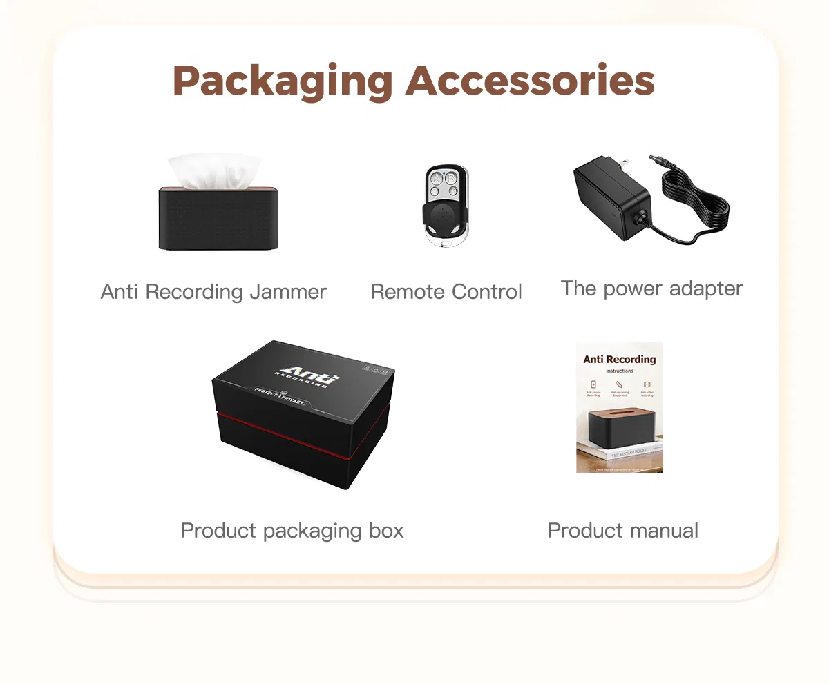 F18 Anti Voice Recorder Tissue Box Hidden Anti-Recording Equipment Privacy Protection