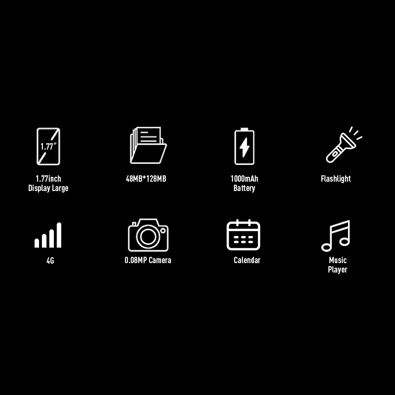 Кнопочный телефон 4G с двумя SIM-картами и мощным аккумулятором