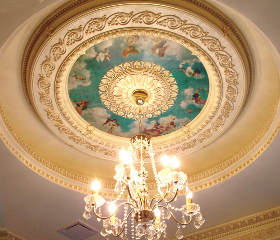 Banruo 3D Ceiling Tiles Medallion Panel for Indoor Decoration