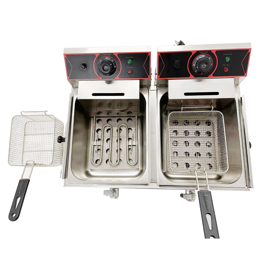 Cheap Price Commercial Double Tank Gas Deep Fryer (11L× 2)