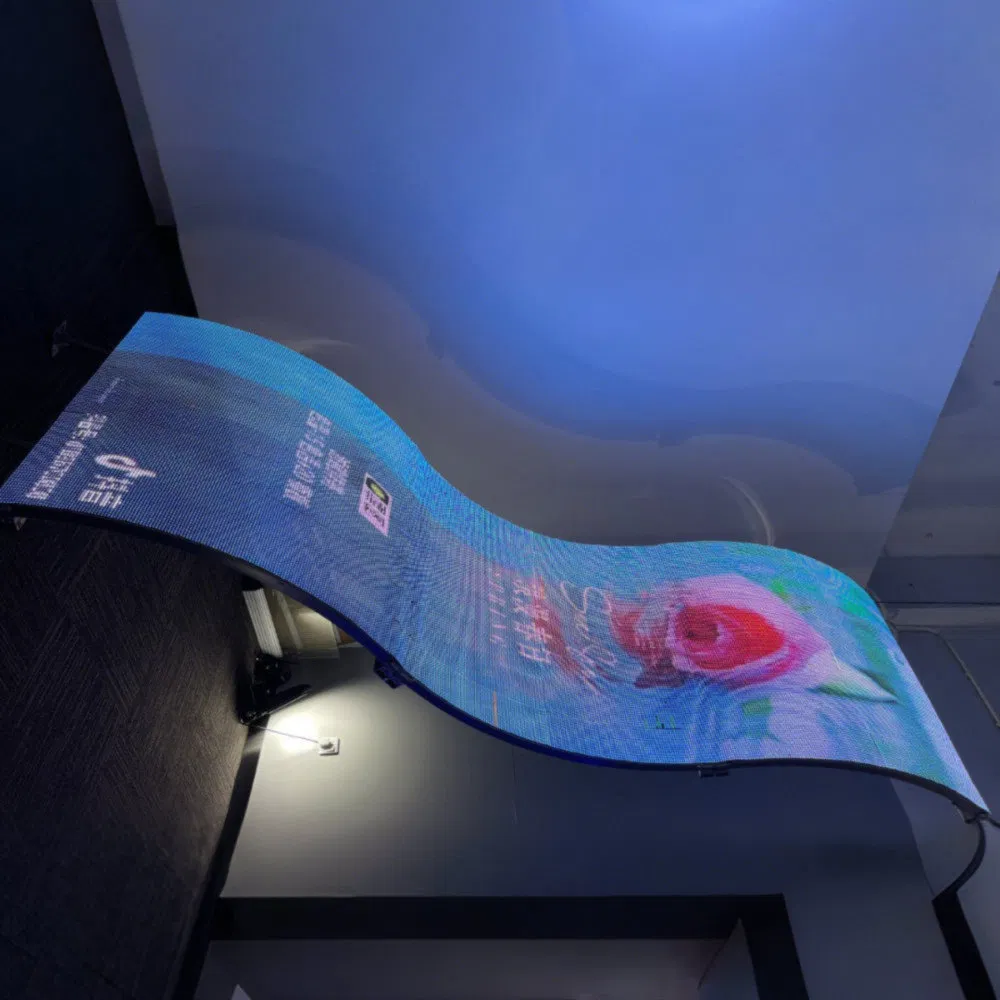 Low-Power Consumption Flexible Bendable Transparent LED Film Screen for Station Ticket Halls
