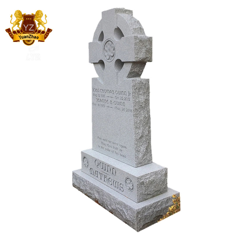 Custom Western Style Nature Stone Heart Shape Tombstone Monument