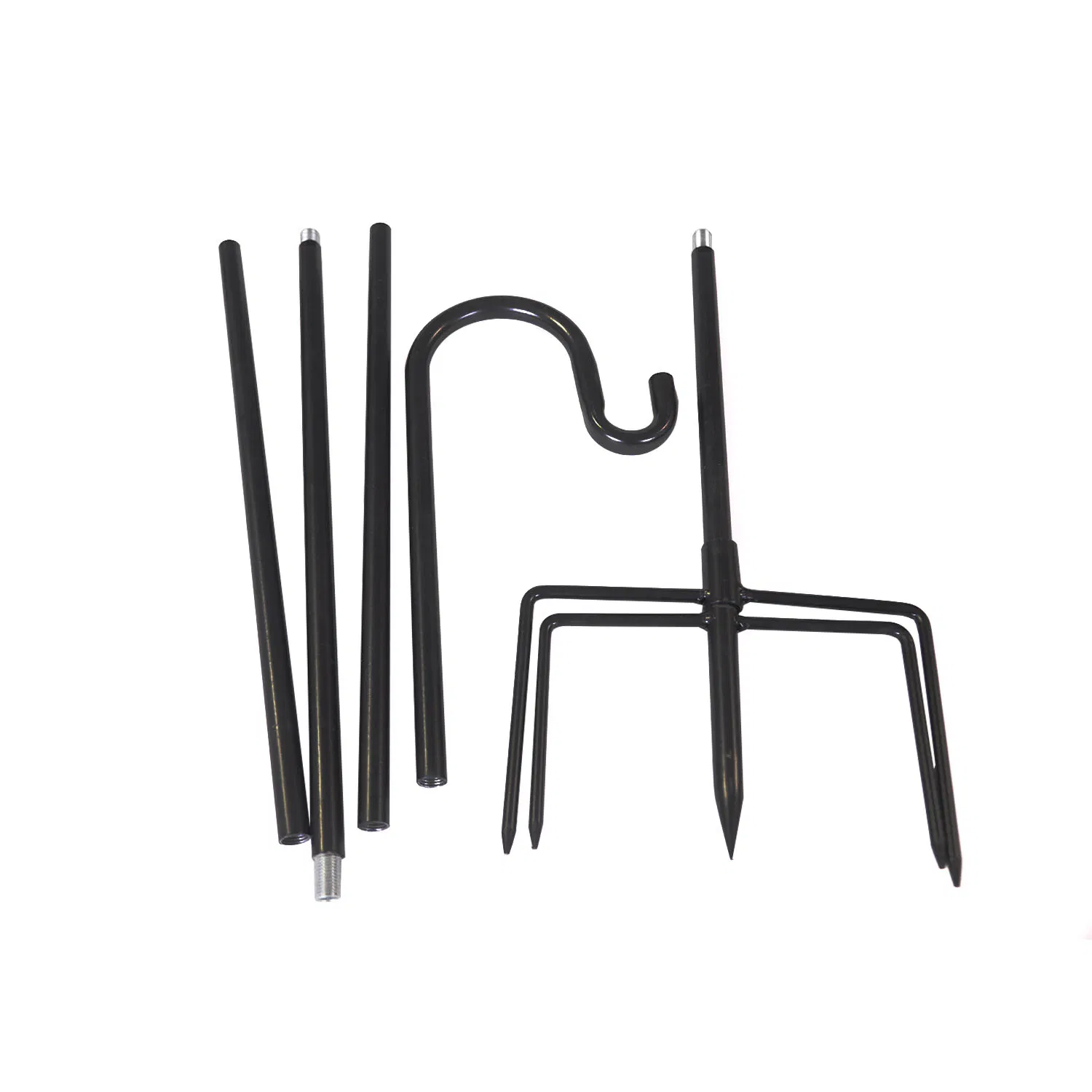 Versatile Garden Shepherds Hook for Flower Baskets and Hanging Bird Feeders