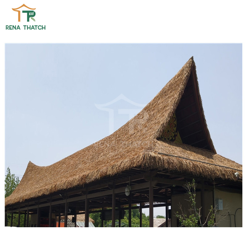 Cheap UV Resistant Synthetic Thatched Roof Material Pergola Restaurant Reed Artificial Thatch Roof