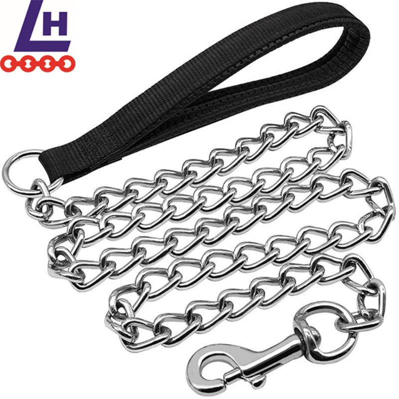 Zinc Plated Double Loop Twisted Steel Link Chain Pet Dog Chain Hot Sale