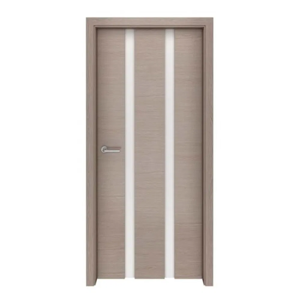 Custom Latest Design Modern Home Prehung Interior Door Solid Wooden Veneer Panel Bedroom Doors Interior Room WPC Door for Hotels Villas Decorative