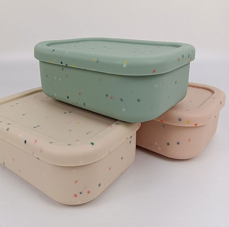 Custom Speckled Silicone Bentobox Lunchbox