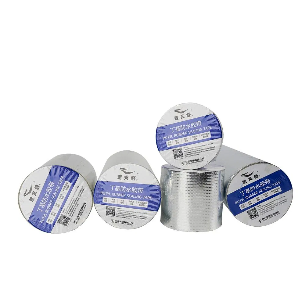 Foil Fiberglass Mesh Reinforced Brushed Waterproof Aluminum Foil Butyl Rubber Tape