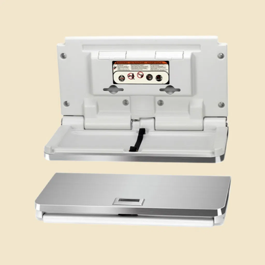 Ss Satin Matt Finish Recessed Baby Changing Station