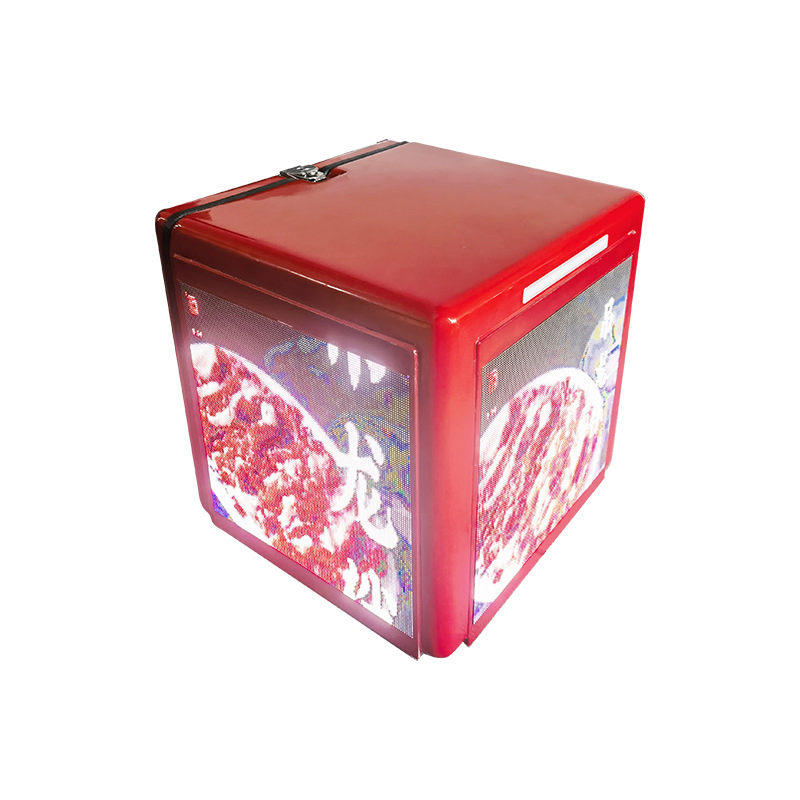 Motorbike LED Screen Delivery Box Electric-Bike Trunk Outdoor Takeaway LED Advertising Display
