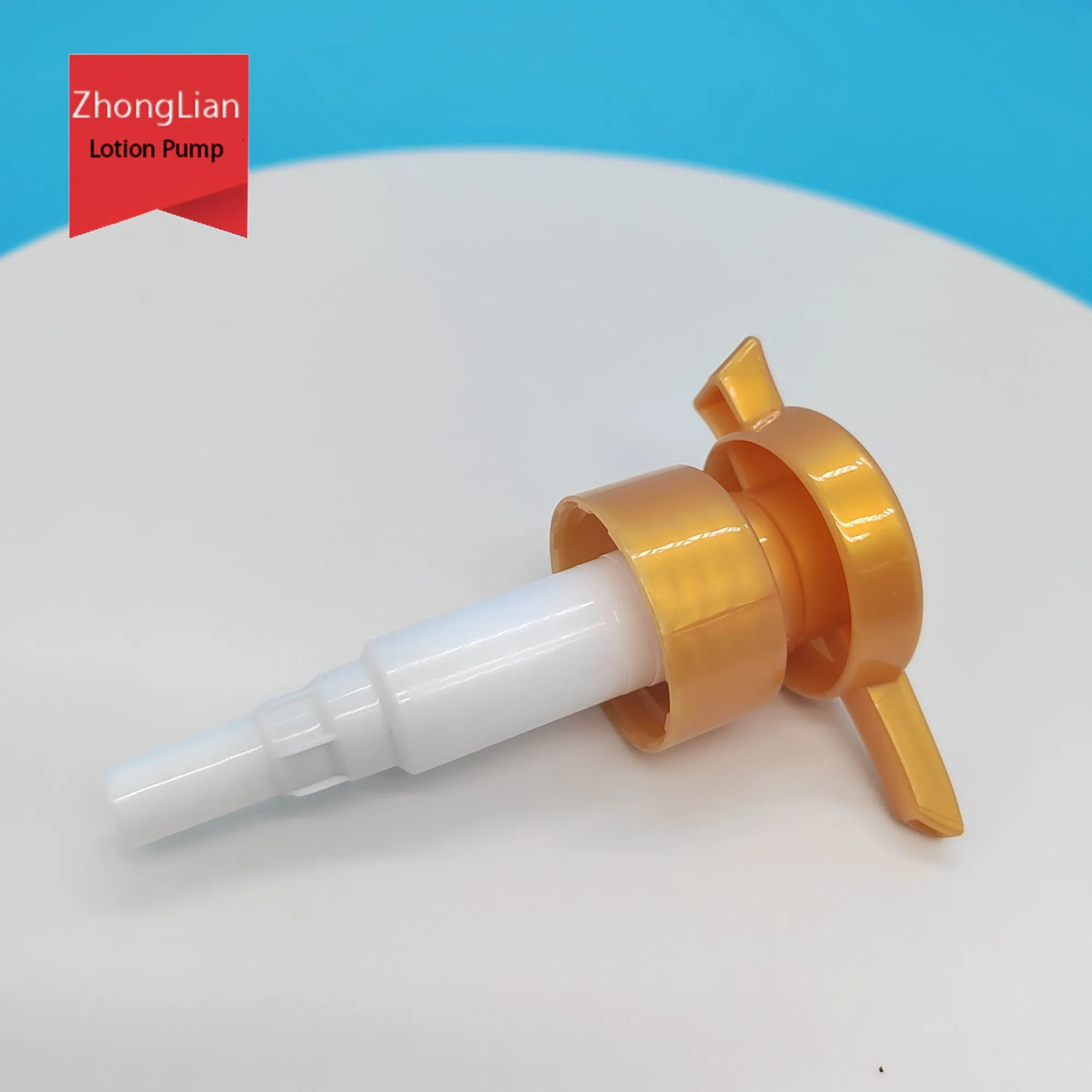 Custom Shining Gold 28/410 33/410 Output 4ml Plastic Lotion Pump for Shampoo Bottles