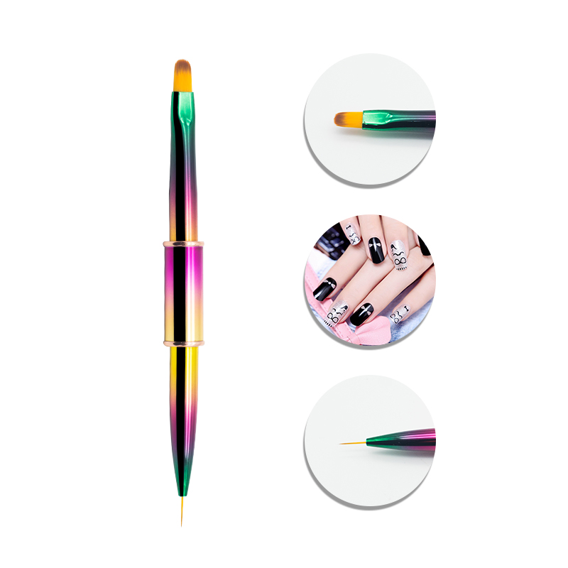 Double-Use Painting Nail Brush with Nylon Hair