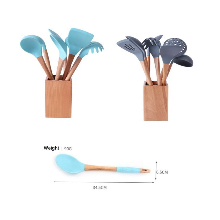 Heat Resistant Kitchen Utensils Spatula Set with Holder