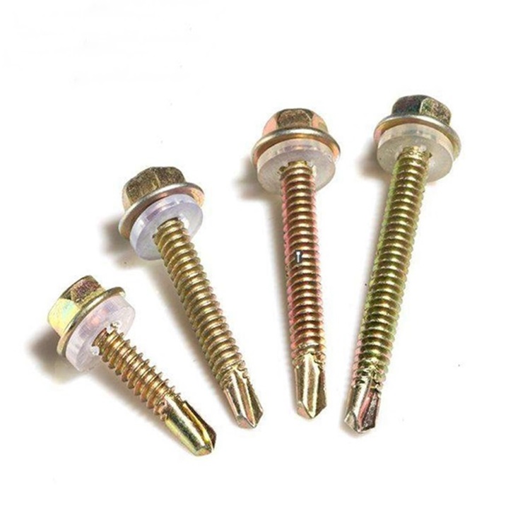 Metal Galvanized Hexagonal Hex Head Self Drilling Screw Roofing Screw Tek Tapping Screw with Rubber