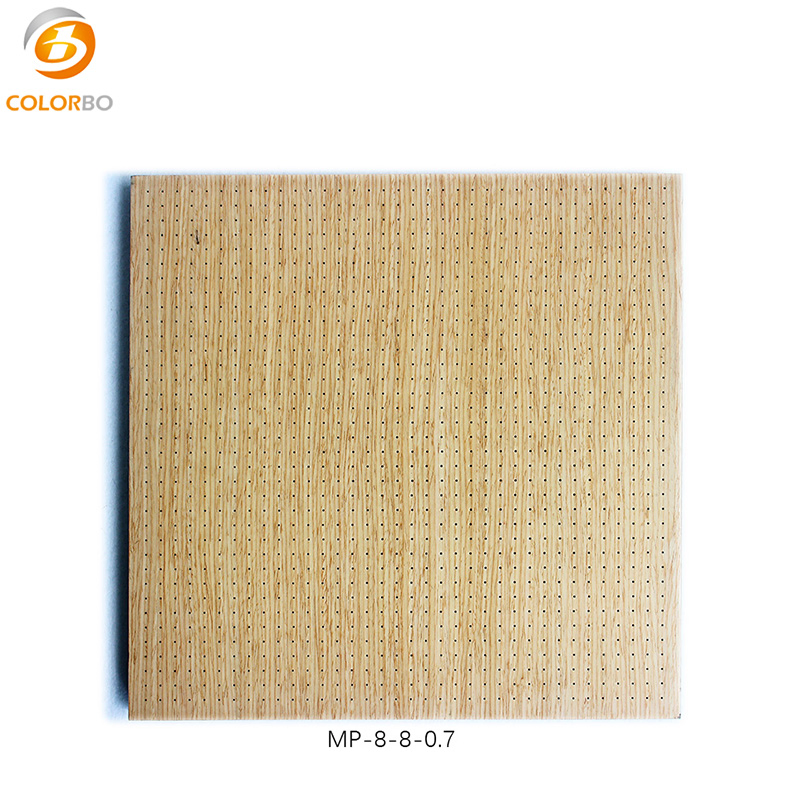 Class A Fireproof MGO Sound Absorption Micro-Perforated Wood Panel