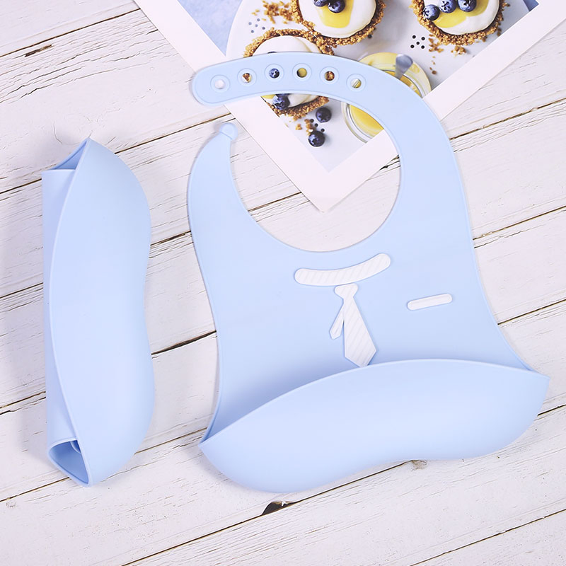 BPA-Free Food Grade Silicone Baby Bib Safe for Ingestion Waterproof Bib Complements Toddler Tops