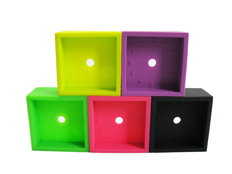 Promotional Logo Printed Candy Color Silicone Desk Alarm Clock