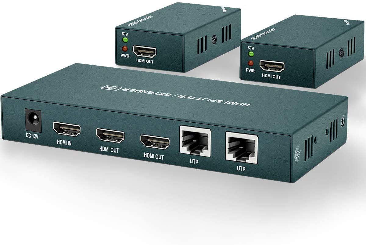 HDMI-сплиттер 1x2 с удлинением до 50м, 1080P 60Гц