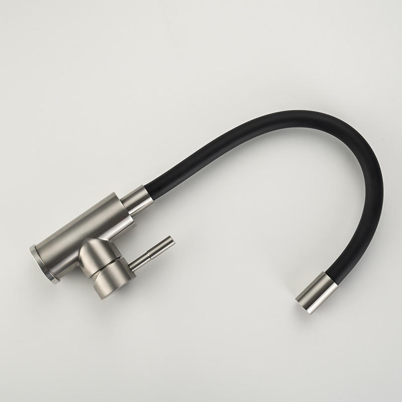 Senhang Stainless Steel Mixer Black Flexible Swivel Taps Kitchen Faucet