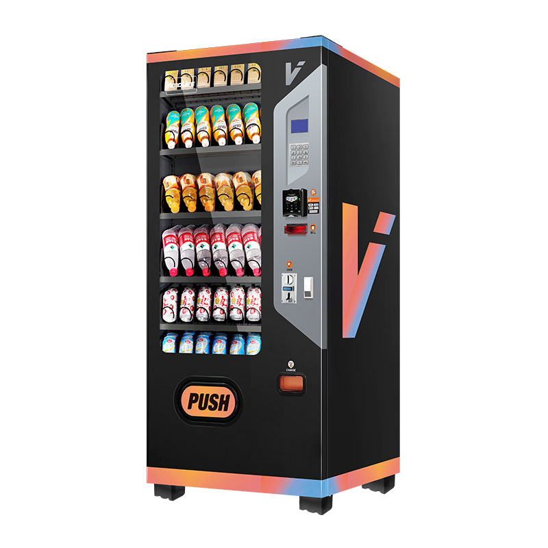 Factory Cheap Large Capacity Supermarket Combo Self Service Slim Vending Machine for Food and Energy Soft Drinks Snacks Shopping Mall Manufacturer