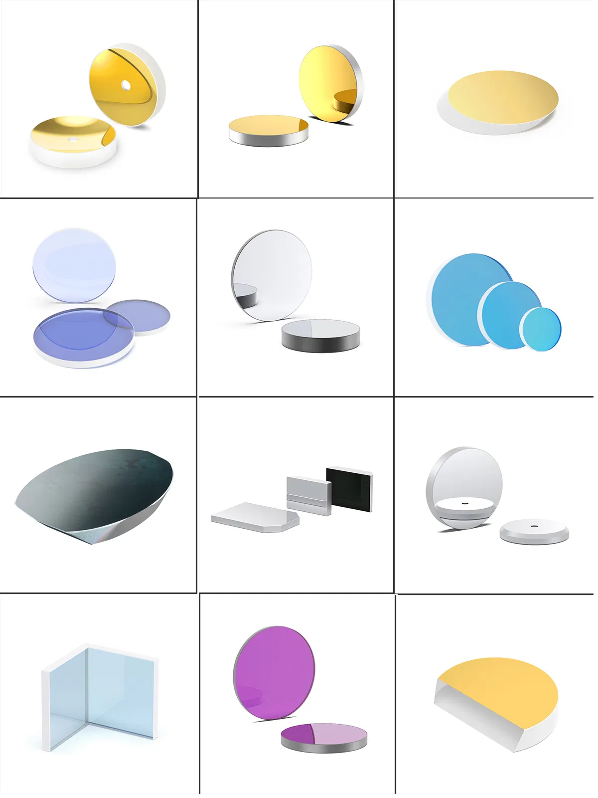 Прямоугольные зеркала с высокой отражаемостью @ 2000 нм