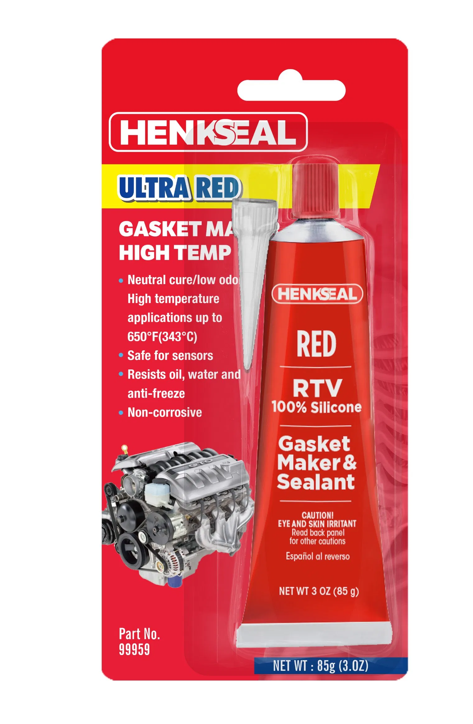 Henkseal® 70ml High Temperature Grey Silicone Sealant for Durable Sealing