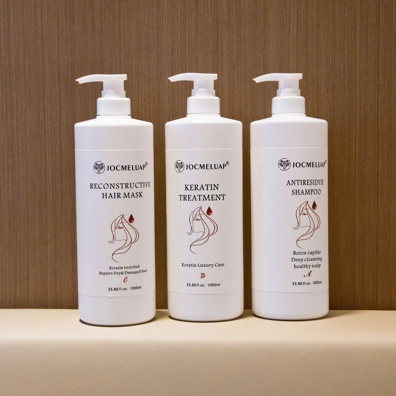 Wholesale Professional Salon Brazilian Keratin Hair Straightening Cream Hair Care 1000ml Protein Keratin Treatment Shampoo Mask for Damaged Hair