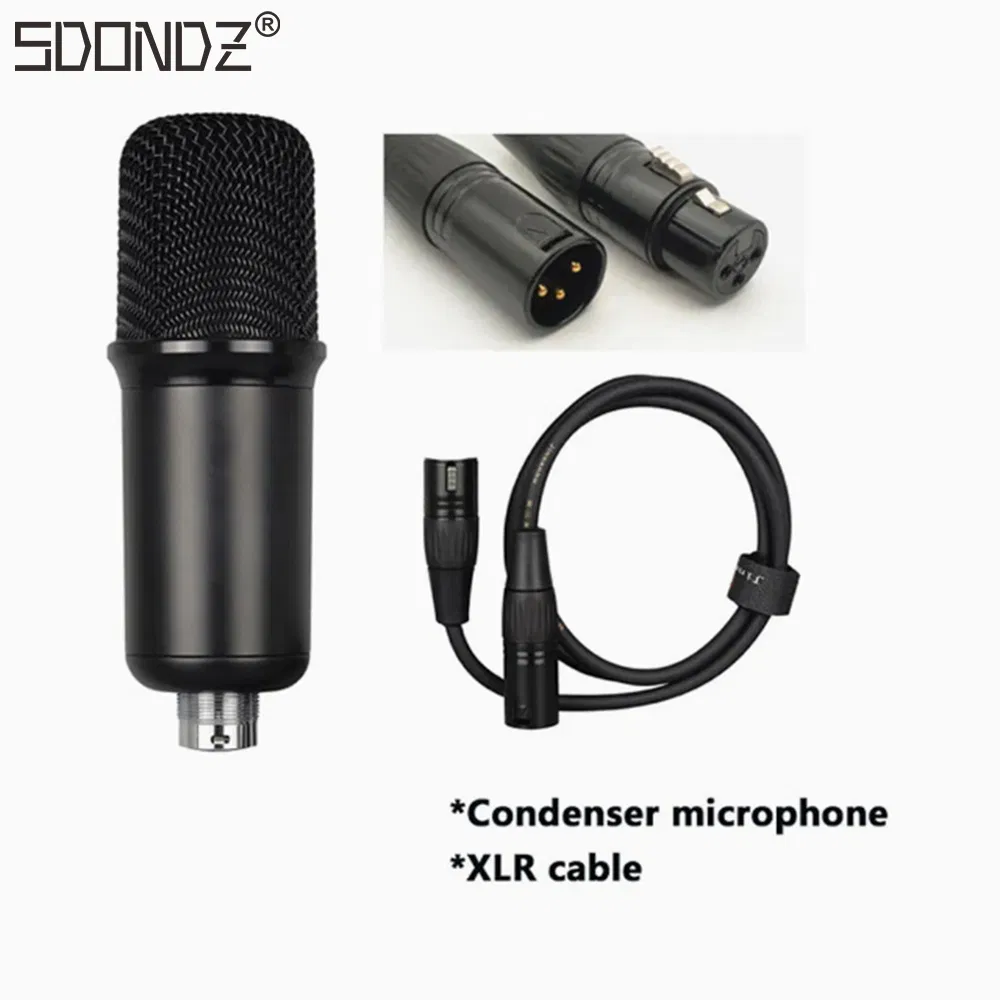 Professional Podcast XLR Connector Microphone with 48V Phantom Power