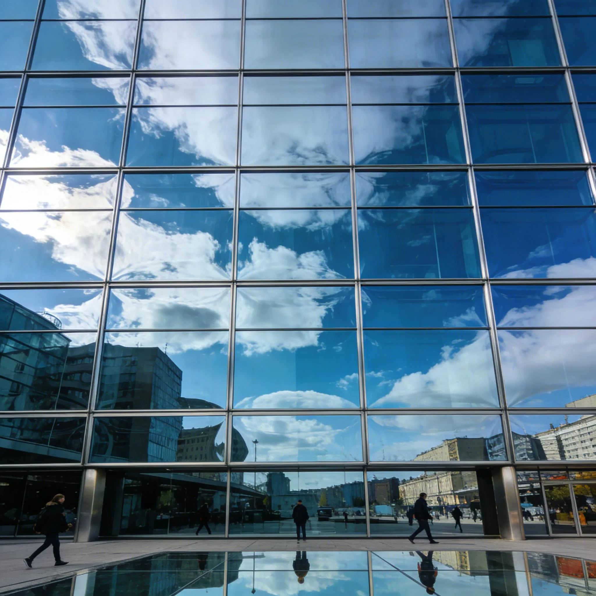 Customizable Glass Curtain Wall with Exposed Frame in Aluminum Alloy