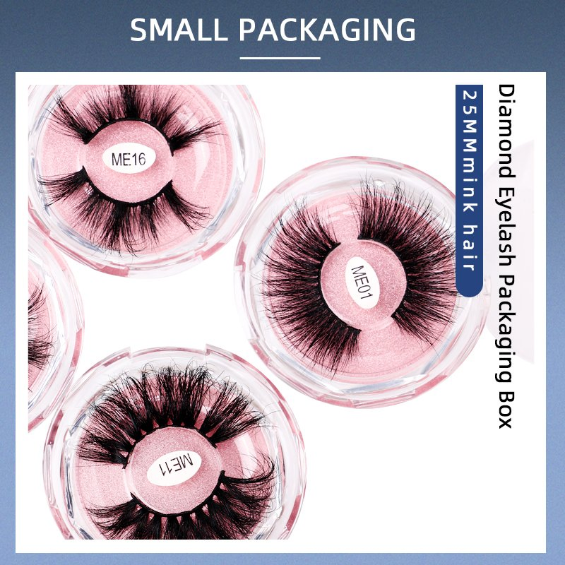 Wholesale Mascara Brush 5D Mink Eyelashes 25mm Lashes Pink Glitter Custom Box