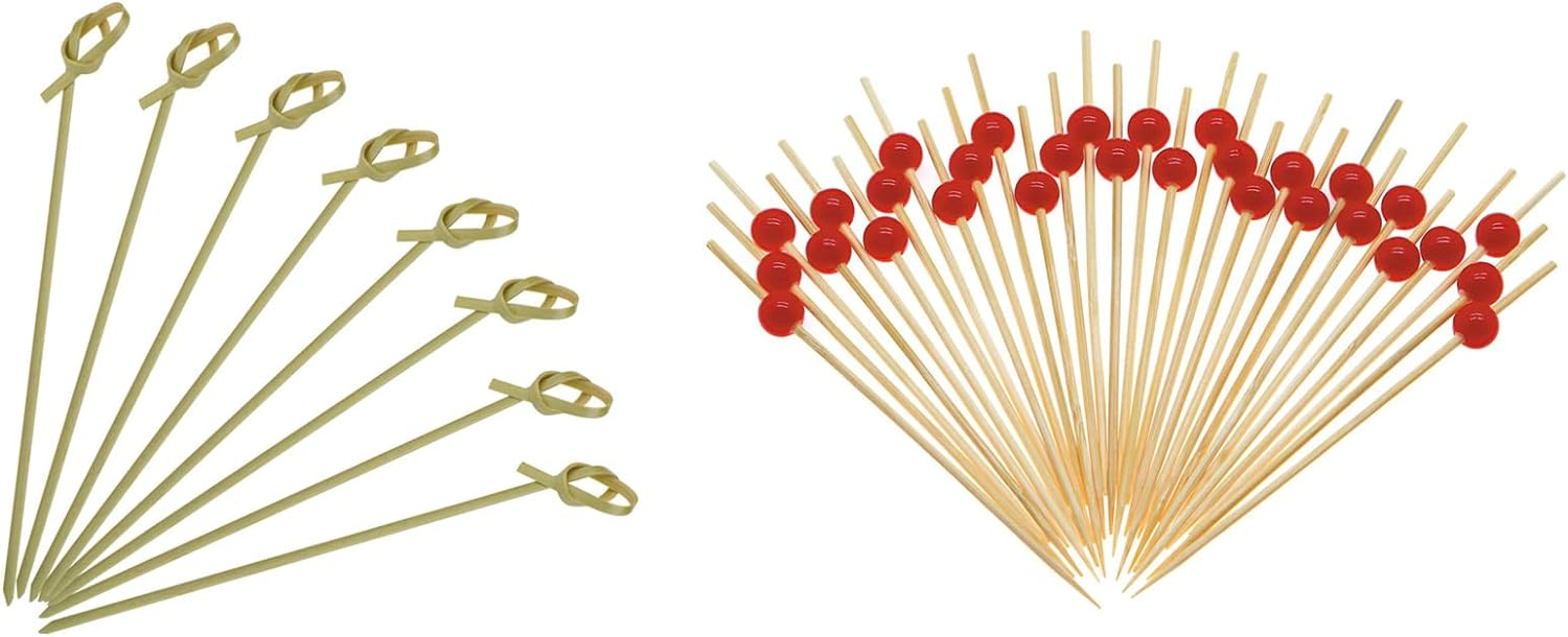 Best Selling 12cm Bamboo Knot Skewer Fruit Pick Bamboo Knot Skewe