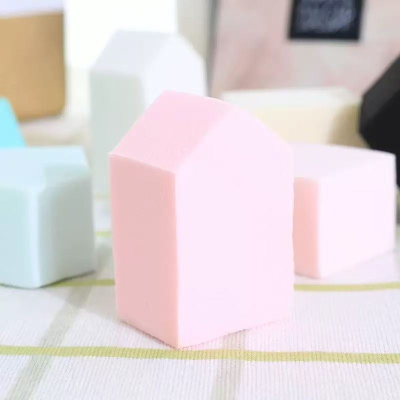 Cross-Border Wholesale Hydrophilic Compact Foundation Sponge Puff 15PCS Small House Beauty Egg