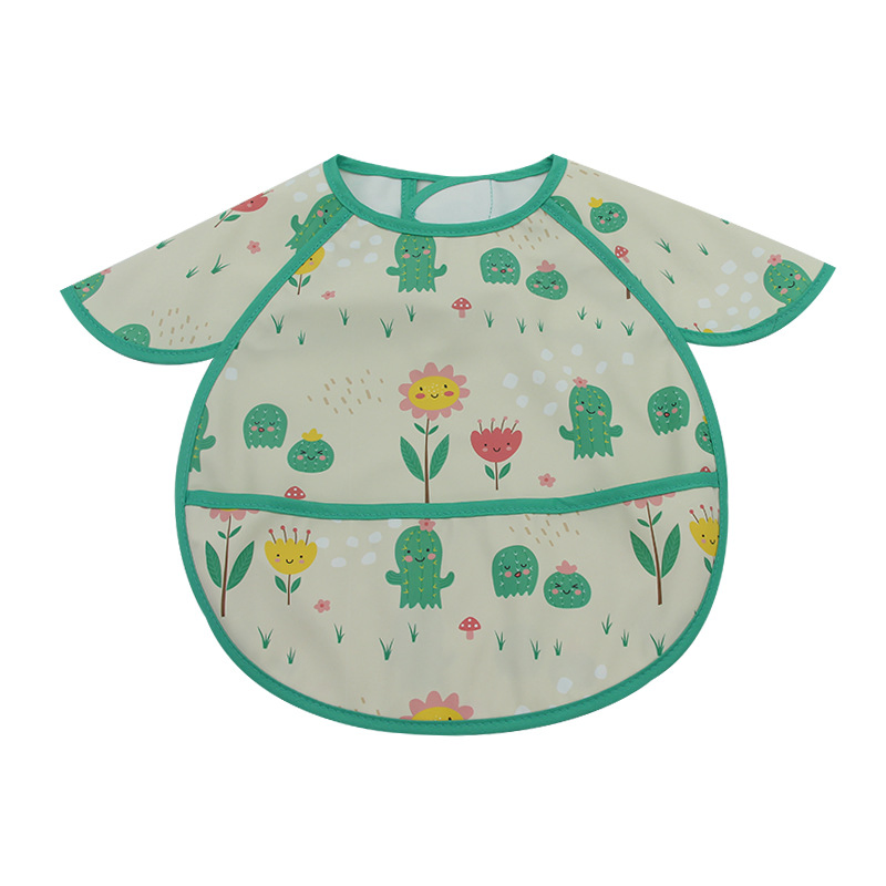 New Children's Smock, Baby Sleeveless PU Bib, Waterproof Rice Bag, Anti-Stain for Eating, Complementary Food Bib