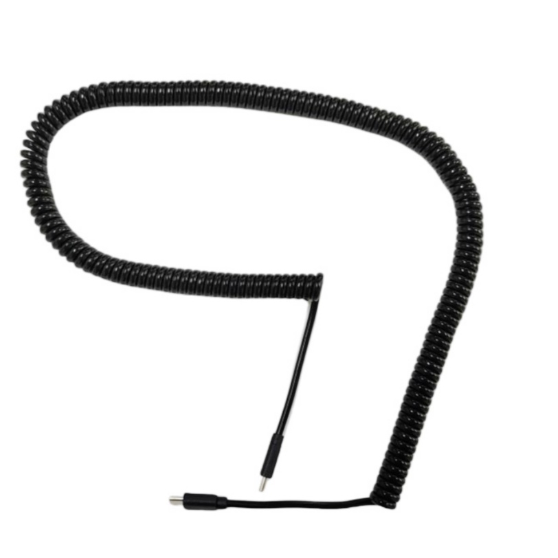 Спиральный кабель USB-C для телефона