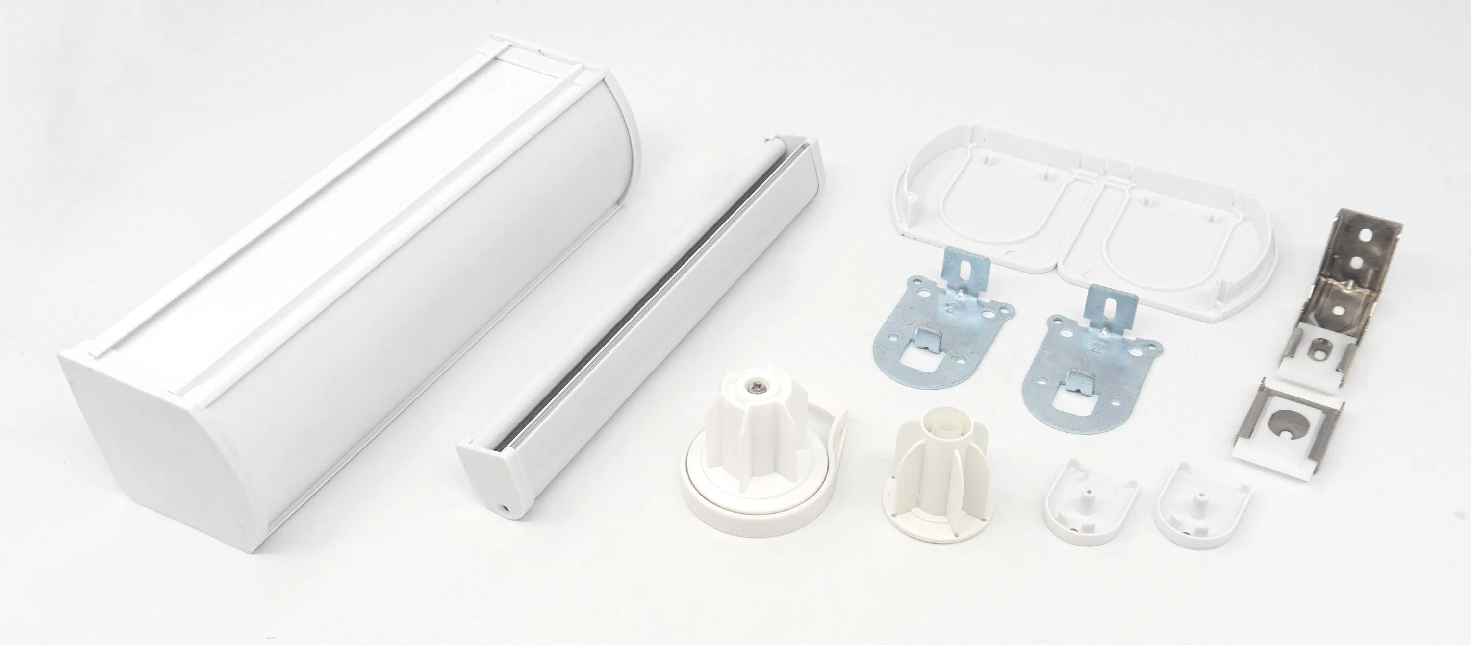 Sisheng Window Blinds Aluminum Horizontal Roller Blinds Bottom Rail Aluminium Head Rail Aluminum Wall Covering Cassette