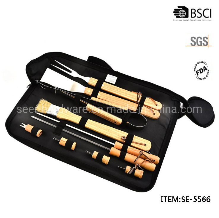 5PCS BBQ Tool with Nylon Bag Packaging (SE5566)