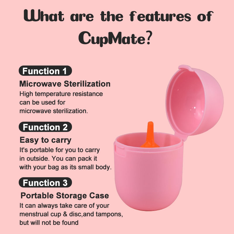 Reusable Menstrual Cup Sterilizer Cleaner Medical-Grade PP Sterilizing Holder - Cupmate Sterilizing Cup for Menstrual Disc or Cup