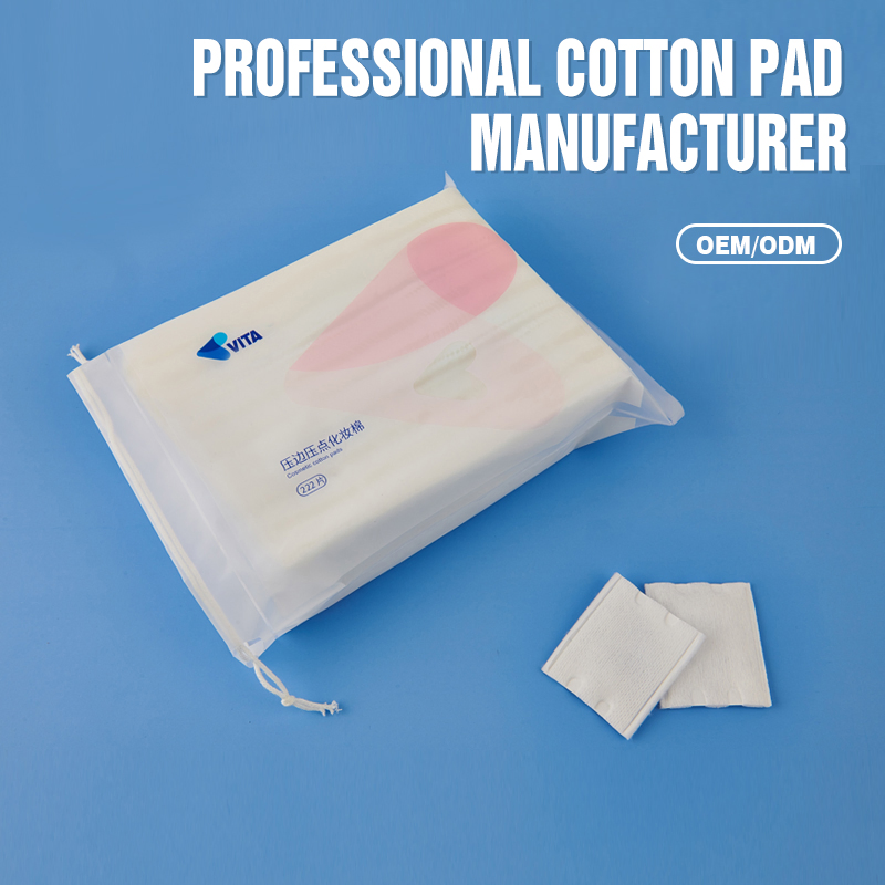 Private Label 222PCS Organic Round Cotton Pad Double-Side Cosmetic Tool Skin Care Soft Facial Makeup Remover Pads