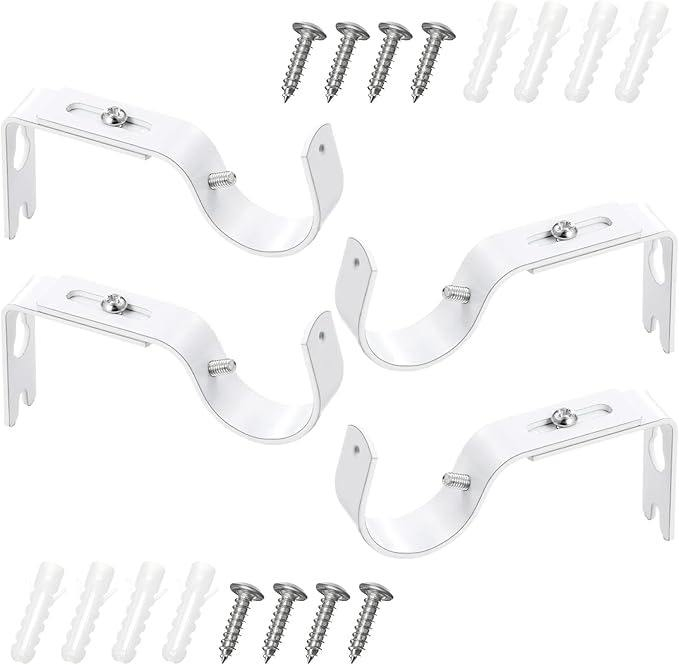Factory Wholesale Accessories Drilling Brackets Art Deco Curtain Rod Bracket Double