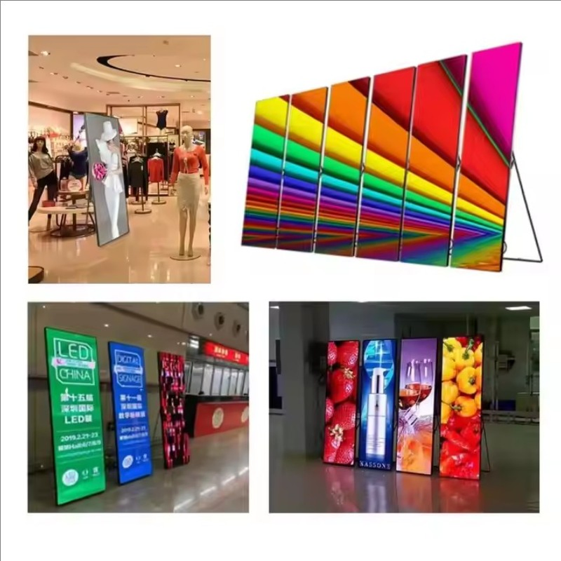Digital Poster Indoor LED Display P1.86 WiFi USB Movable Mirror LED Screen